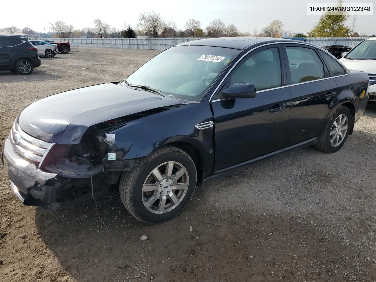 2009 Ford Taurus Sel VIN: 1FAHP24W89G122348 Lot: 78191344