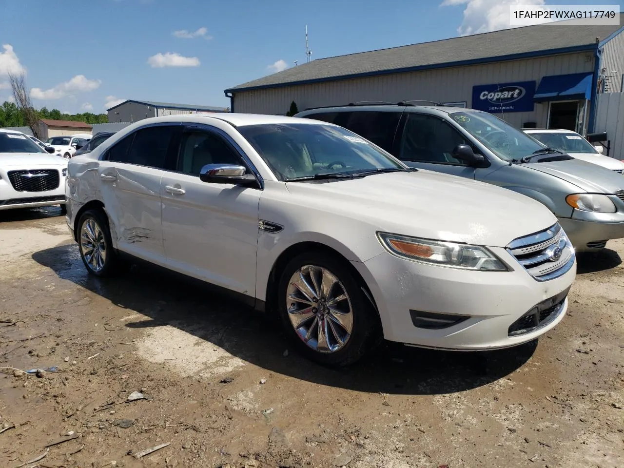 2010 Ford Taurus Limited VIN: 1FAHP2FWXAG117749 Lot: 53225124