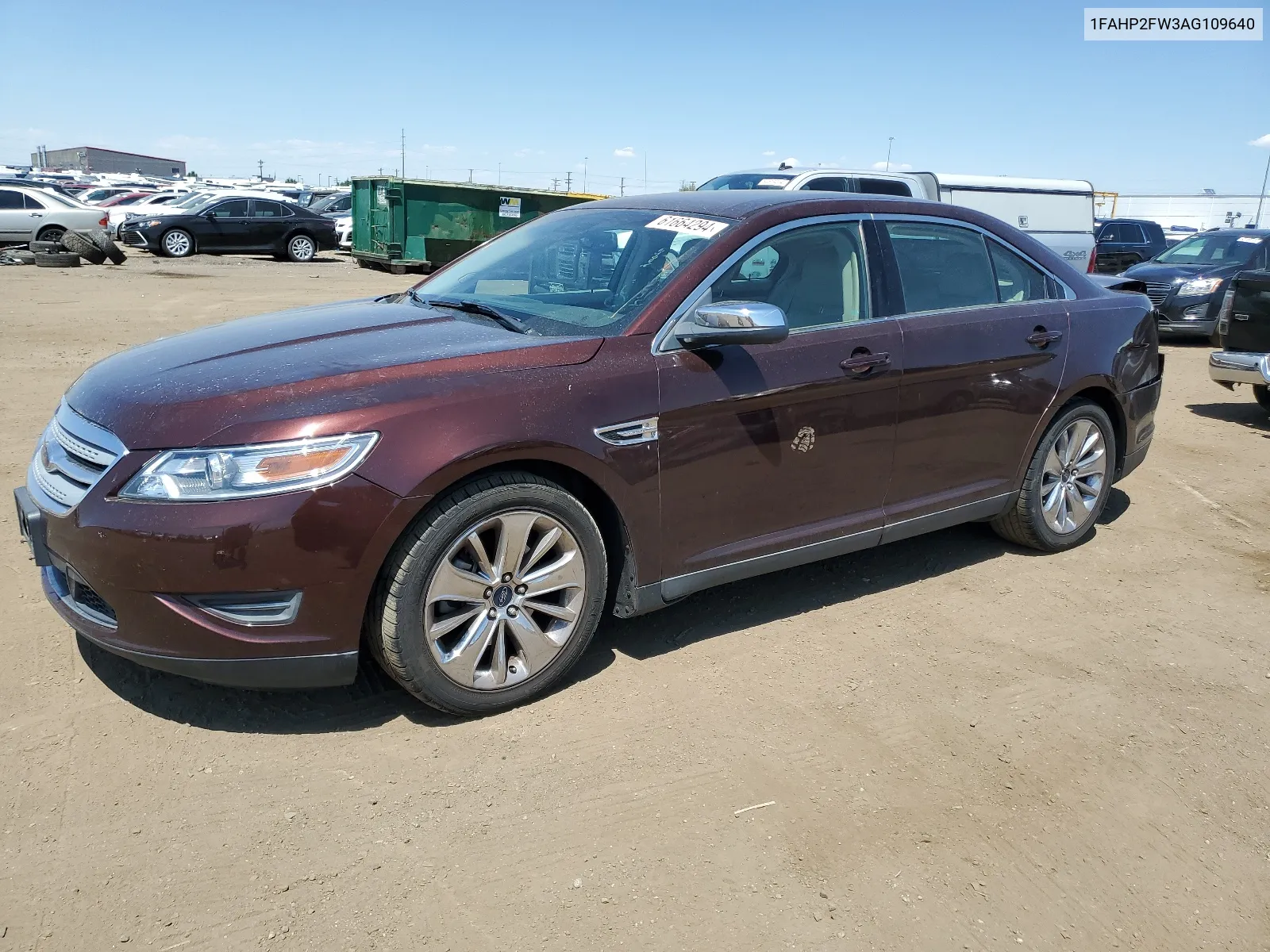 2010 Ford Taurus Limited VIN: 1FAHP2FW3AG109640 Lot: 61664294