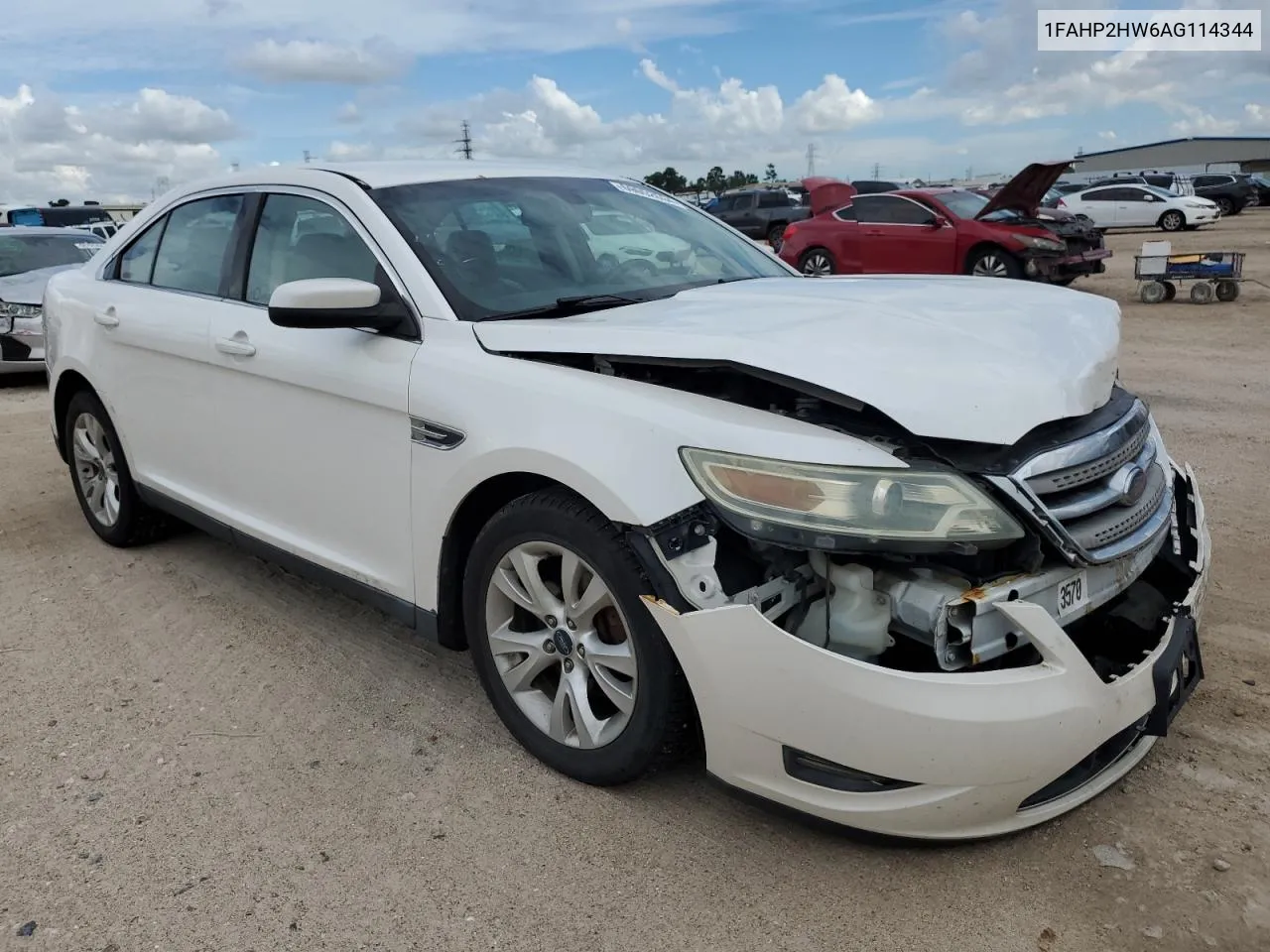 2010 Ford Taurus Sel VIN: 1FAHP2HW6AG114344 Lot: 69052694