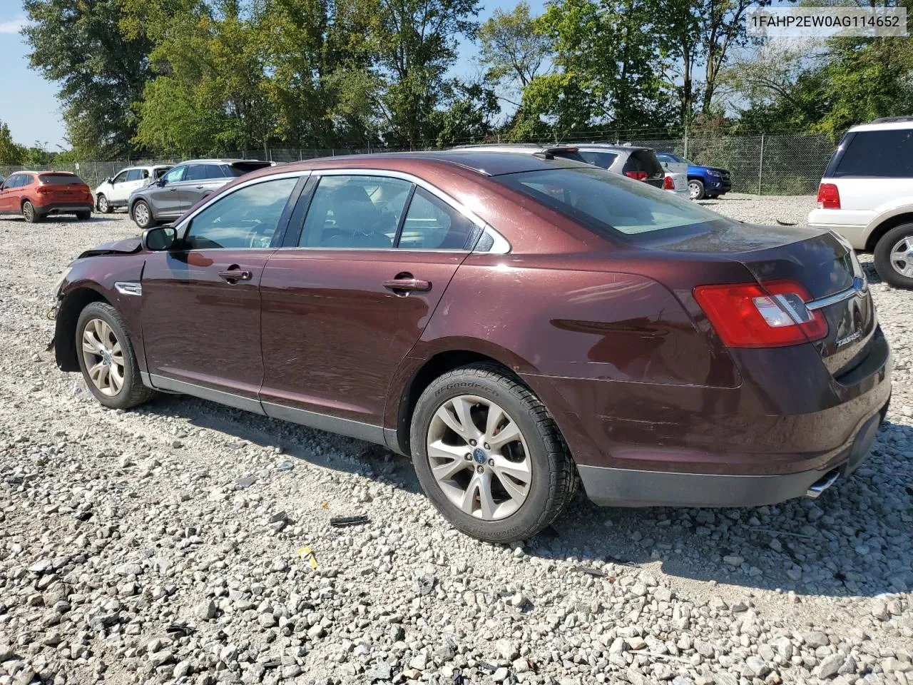 2010 Ford Taurus Sel VIN: 1FAHP2EW0AG114652 Lot: 69967834