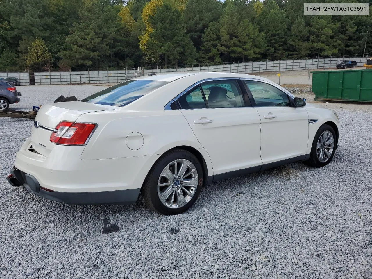 2010 Ford Taurus Limited VIN: 1FAHP2FW1AG103691 Lot: 70197104