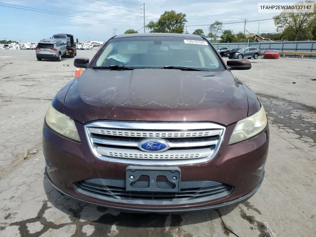 2010 Ford Taurus Sel VIN: 1FAHP2EW3AG137147 Lot: 72019704