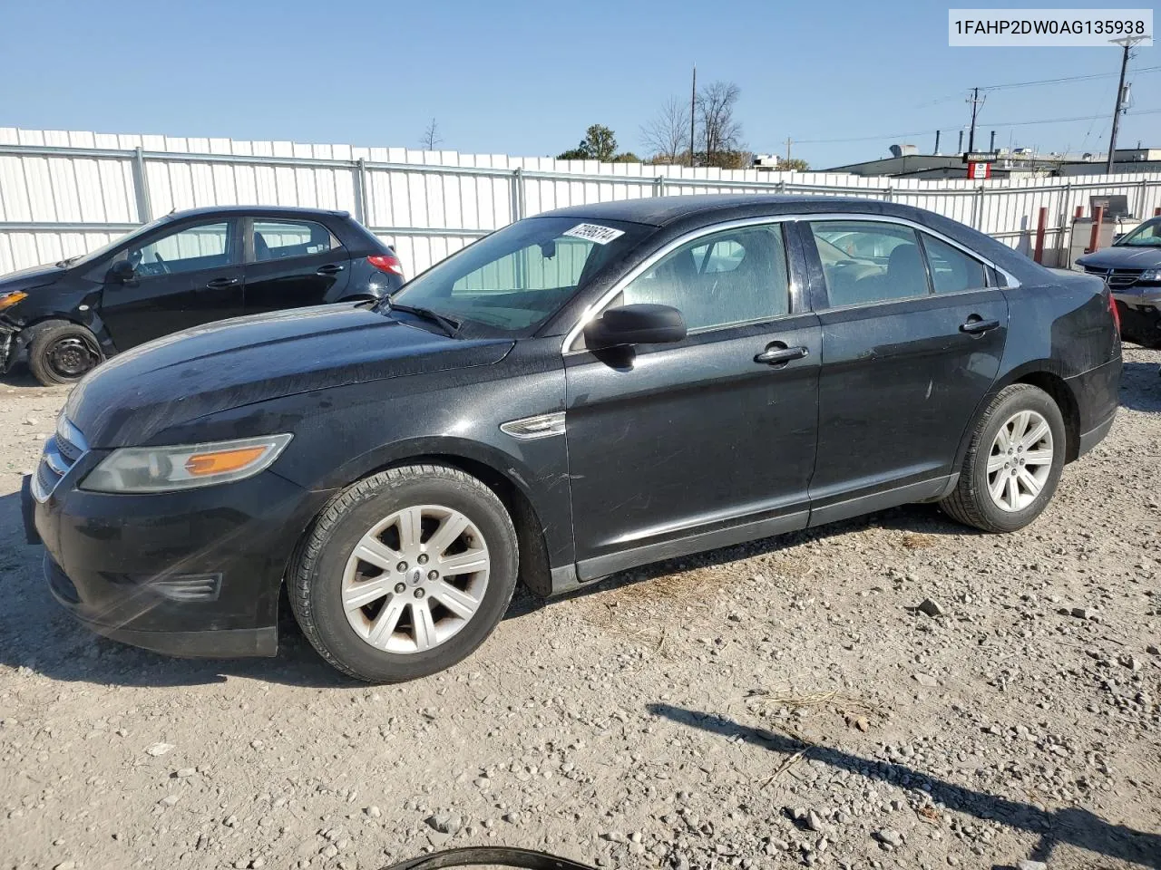 2010 Ford Taurus Se VIN: 1FAHP2DW0AG135938 Lot: 72996314