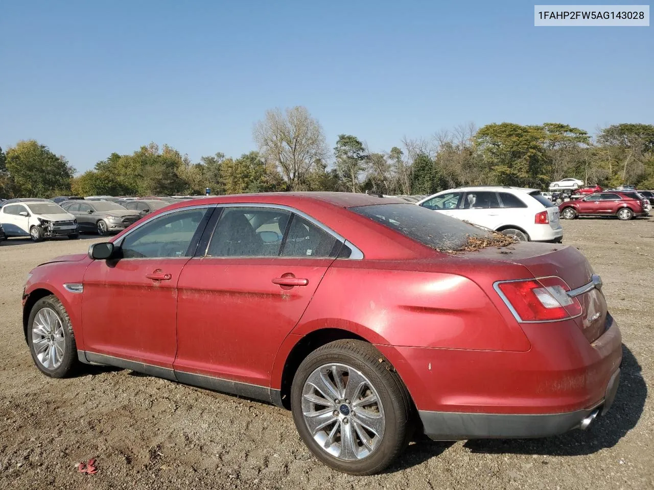 2010 Ford Taurus Limited VIN: 1FAHP2FW5AG143028 Lot: 75754504