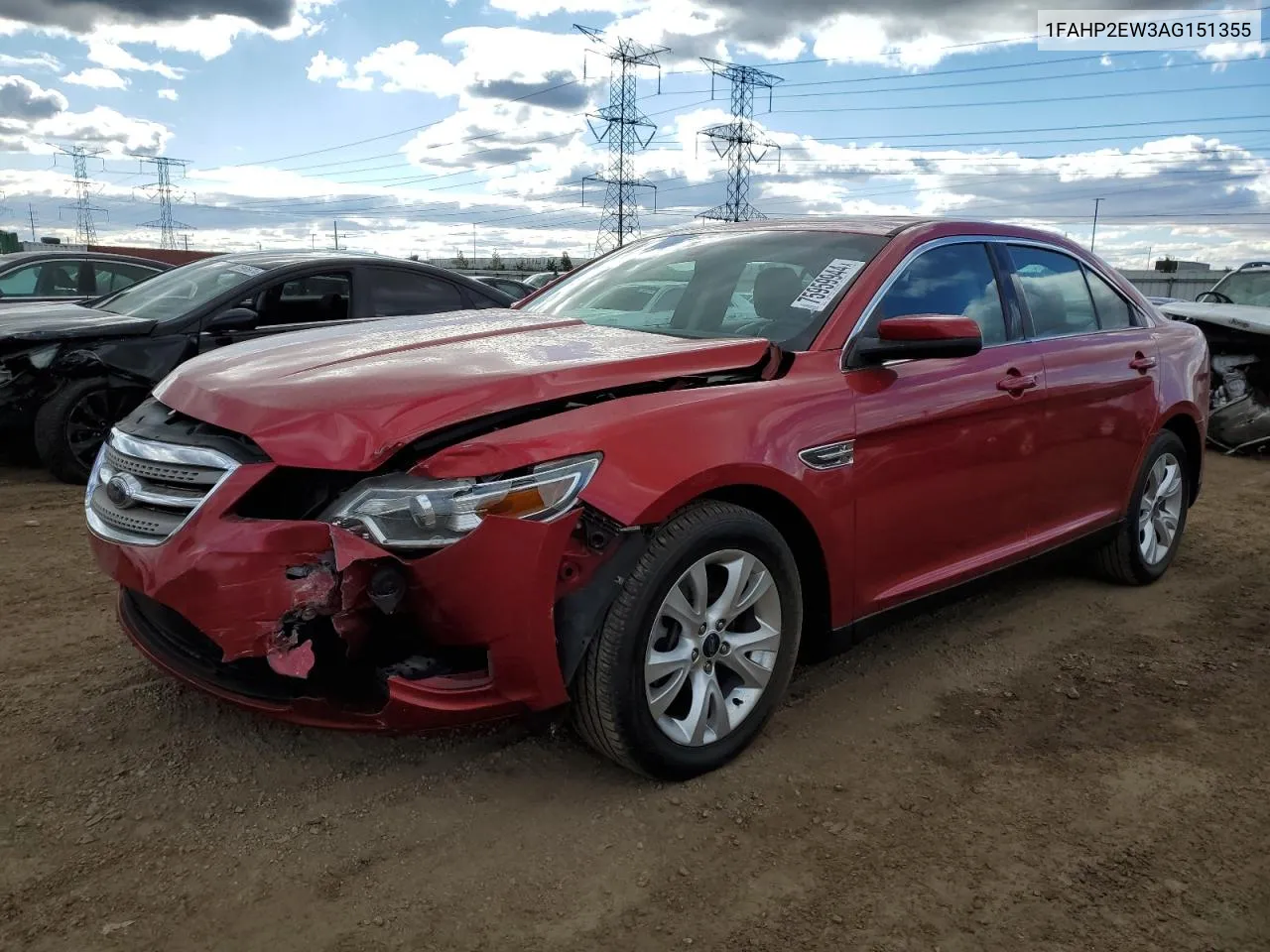 2010 Ford Taurus Sel VIN: 1FAHP2EW3AG151355 Lot: 75959944