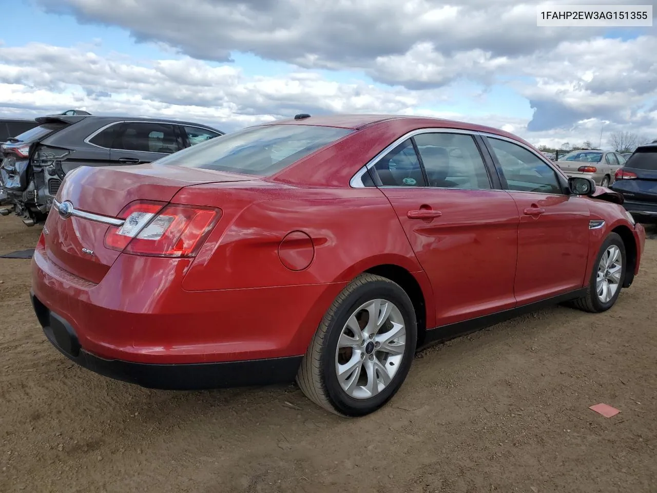 2010 Ford Taurus Sel VIN: 1FAHP2EW3AG151355 Lot: 75959944