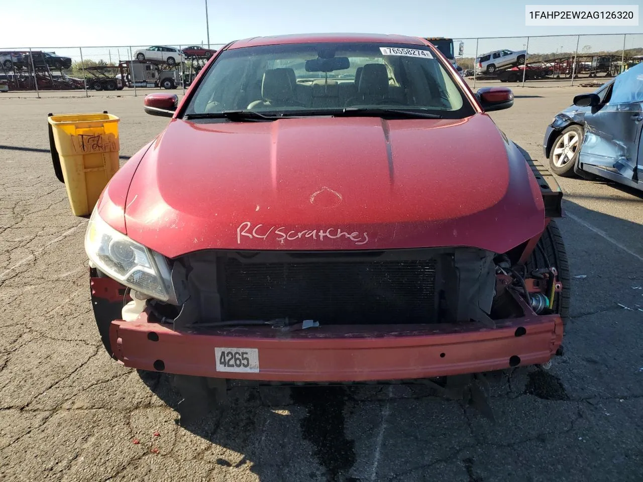 2010 Ford Taurus Sel VIN: 1FAHP2EW2AG126320 Lot: 76558274