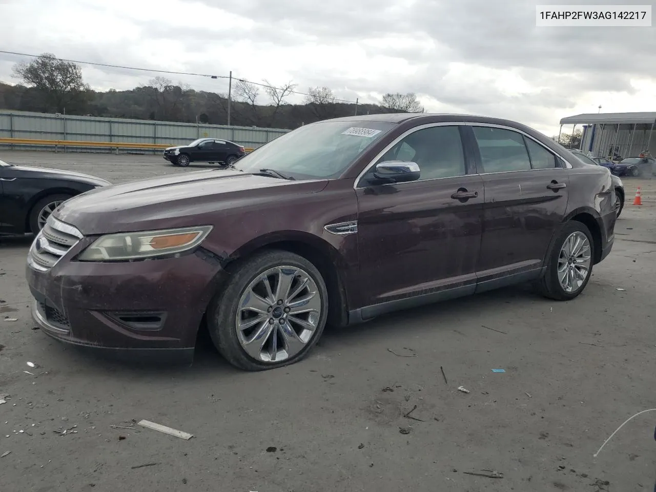 2010 Ford Taurus Limited VIN: 1FAHP2FW3AG142217 Lot: 78988984