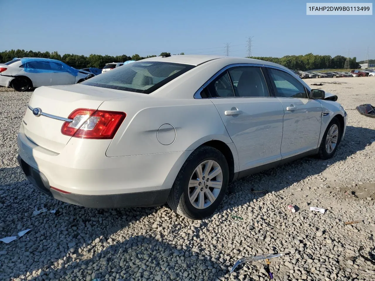 1FAHP2DW9BG113499 2011 Ford Taurus Se