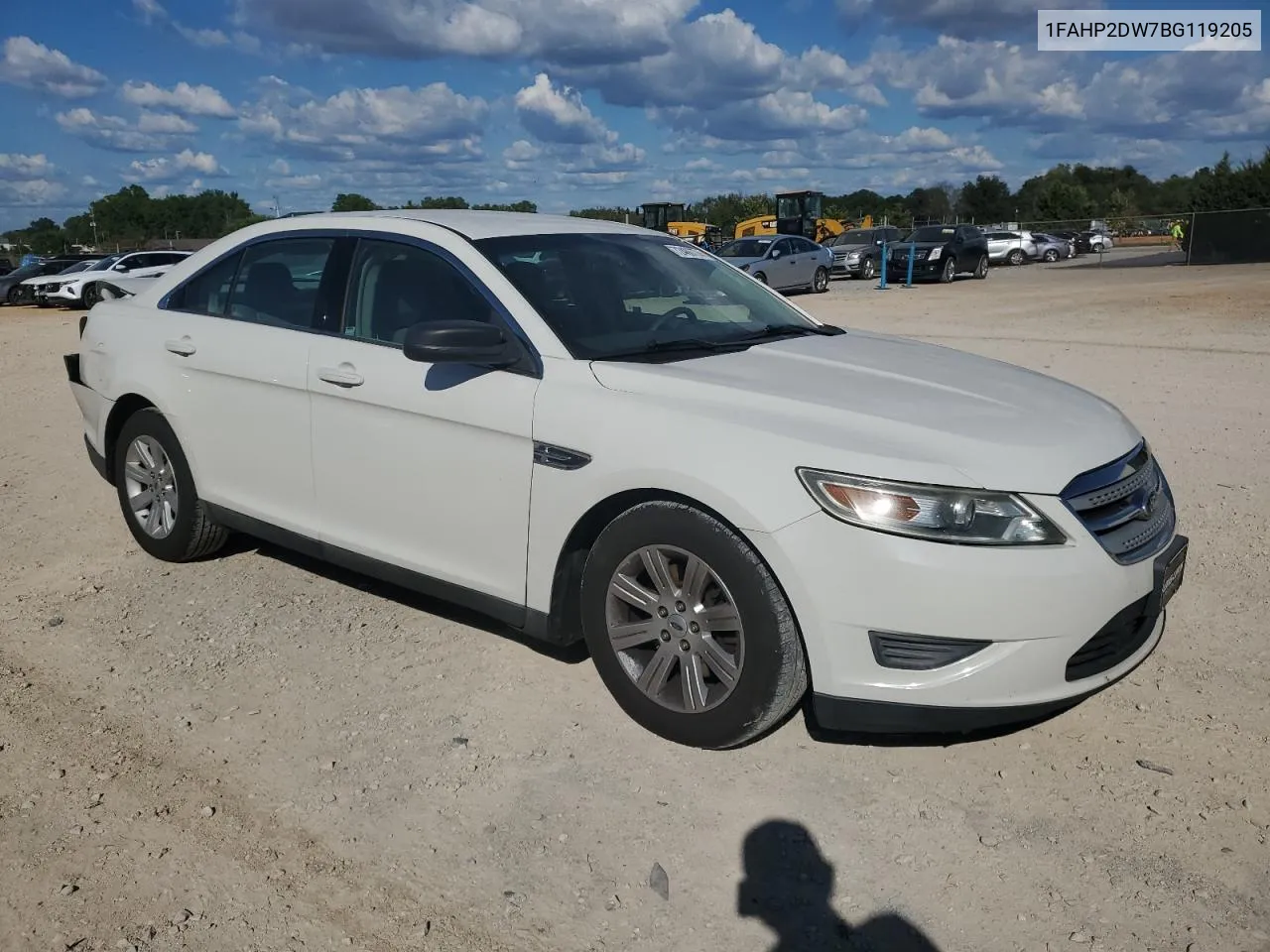 2011 Ford Taurus Se VIN: 1FAHP2DW7BG119205 Lot: 72486774