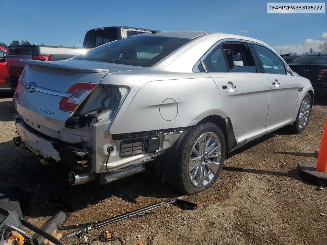 2011 Ford Taurus Limited VIN: 1FAHP2FW3BG135222 Lot: 72696124