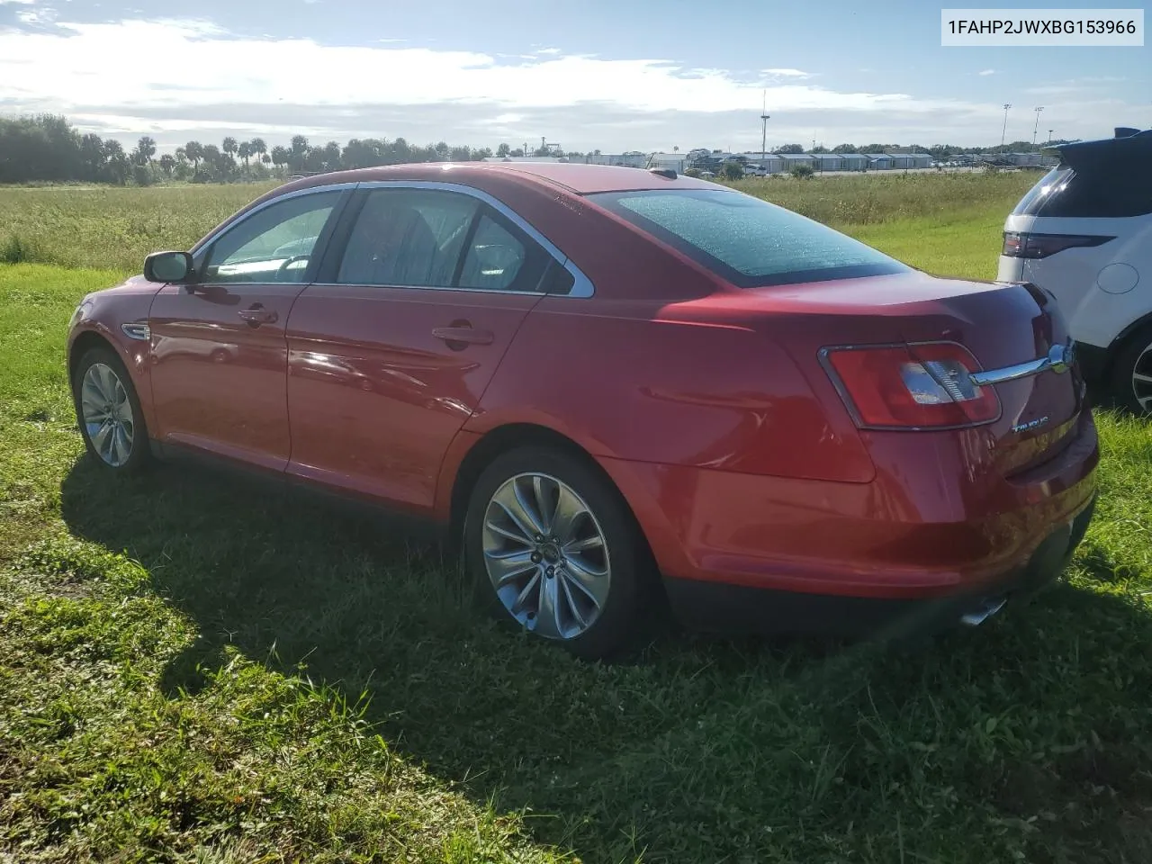 2011 Ford Taurus Limited VIN: 1FAHP2JWXBG153966 Lot: 74022024