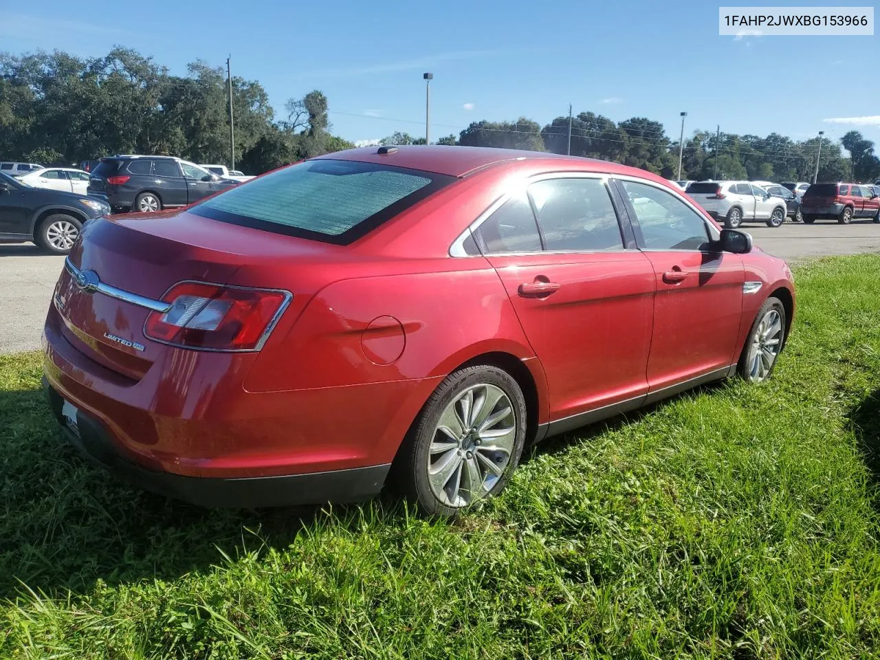 2011 Ford Taurus Limited VIN: 1FAHP2JWXBG153966 Lot: 74022024