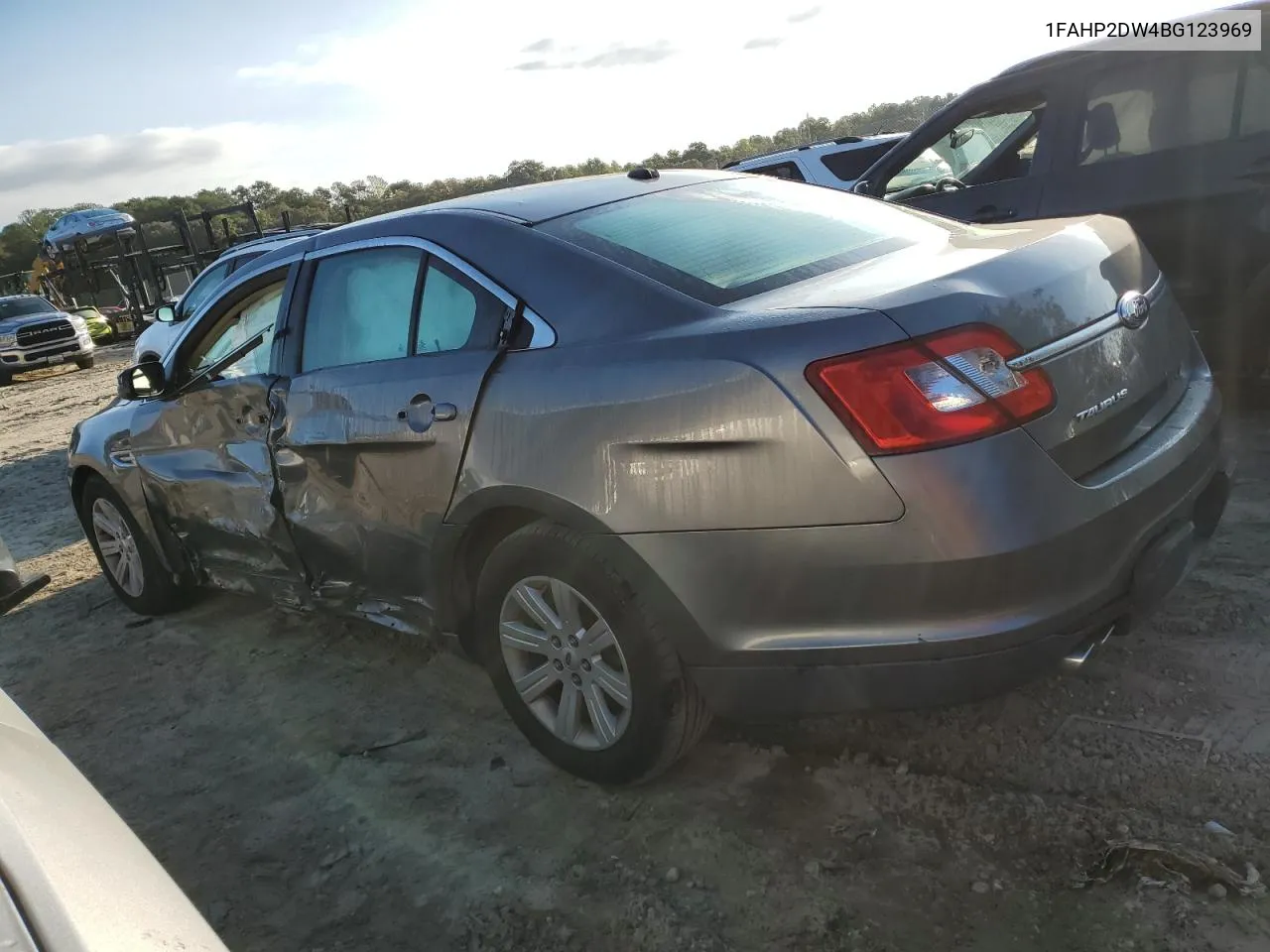 2011 Ford Taurus Se VIN: 1FAHP2DW4BG123969 Lot: 74175664