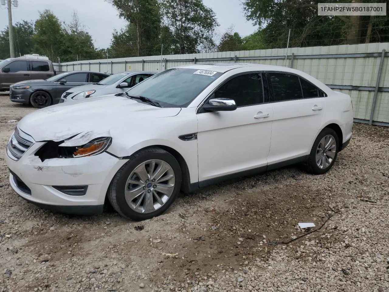 2011 Ford Taurus Limited VIN: 1FAHP2FW5BG187001 Lot: 74676504