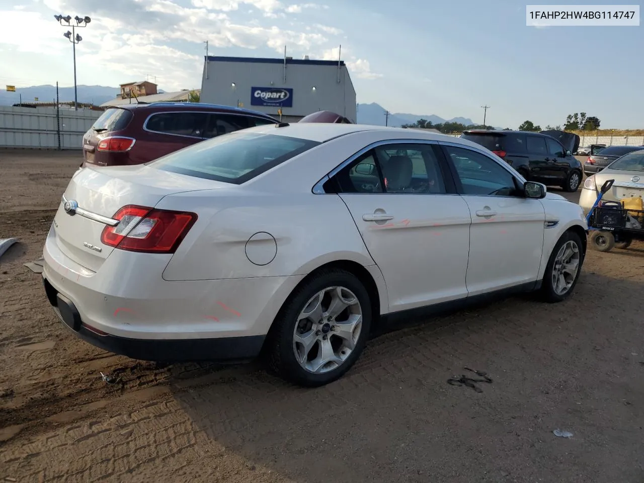 2011 Ford Taurus Sel VIN: 1FAHP2HW4BG114747 Lot: 75207954