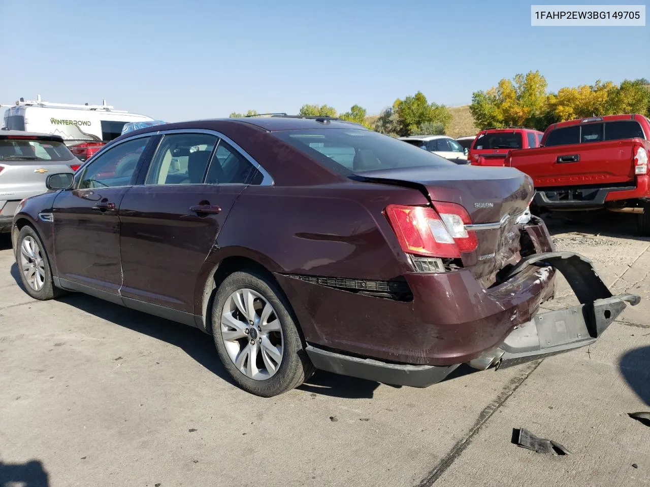 2011 Ford Taurus Sel VIN: 1FAHP2EW3BG149705 Lot: 75478384