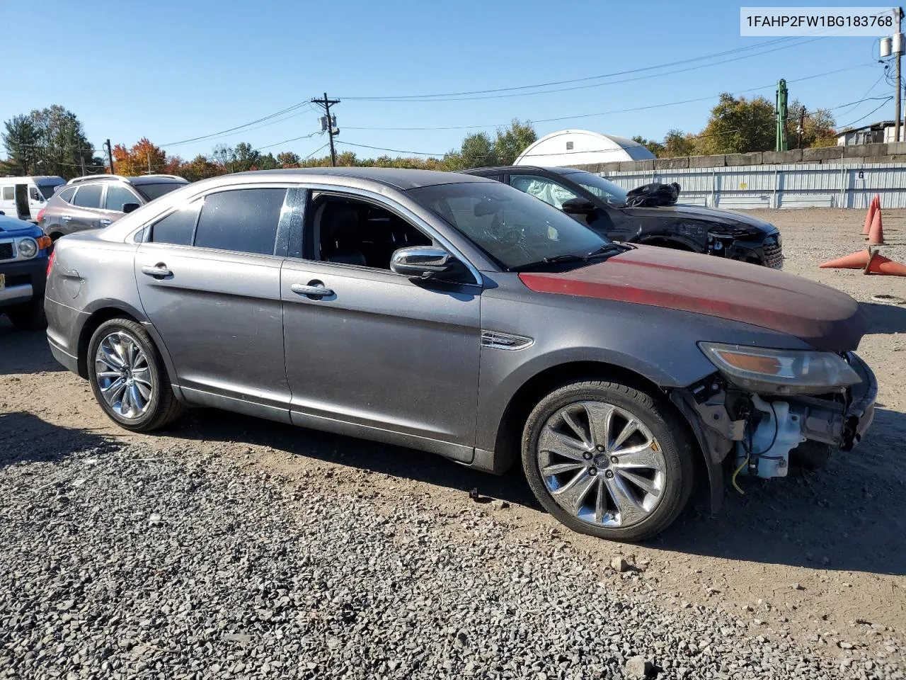 2011 Ford Taurus Limited VIN: 1FAHP2FW1BG183768 Lot: 76662814