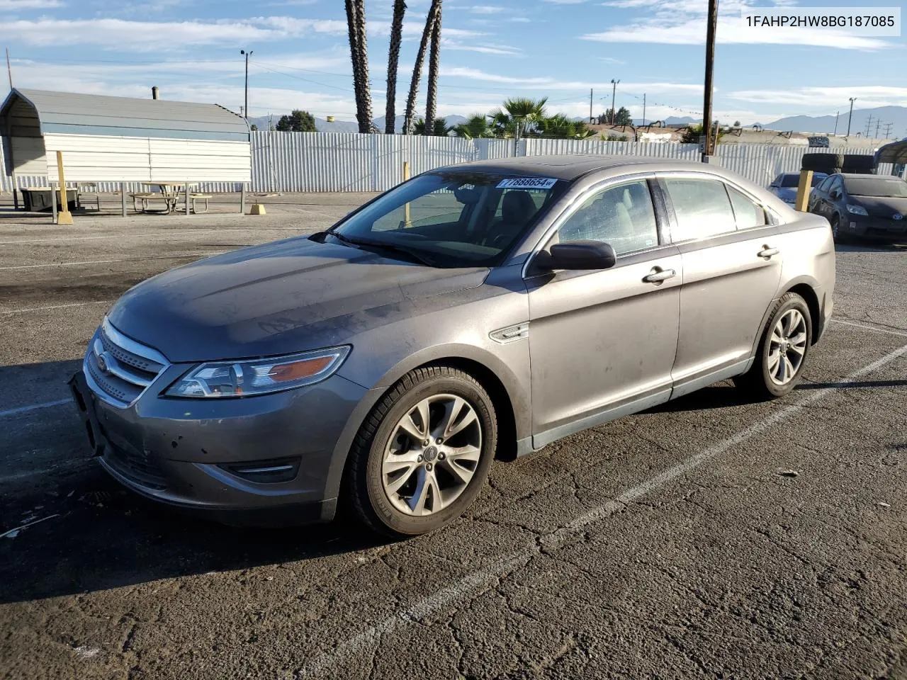 2011 Ford Taurus Sel VIN: 1FAHP2HW8BG187085 Lot: 77888654