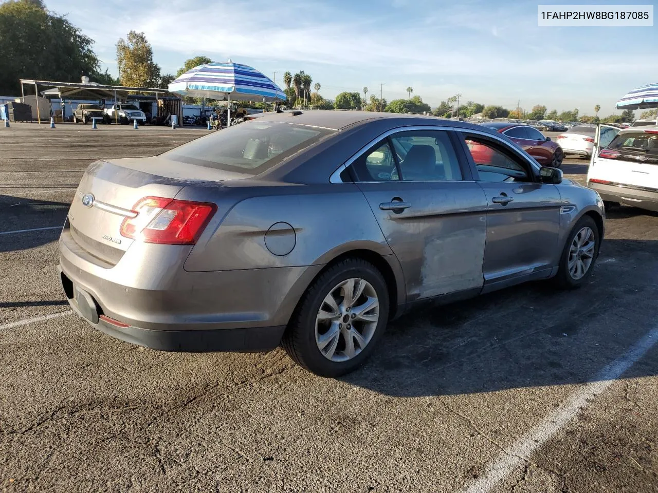 2011 Ford Taurus Sel VIN: 1FAHP2HW8BG187085 Lot: 77888654