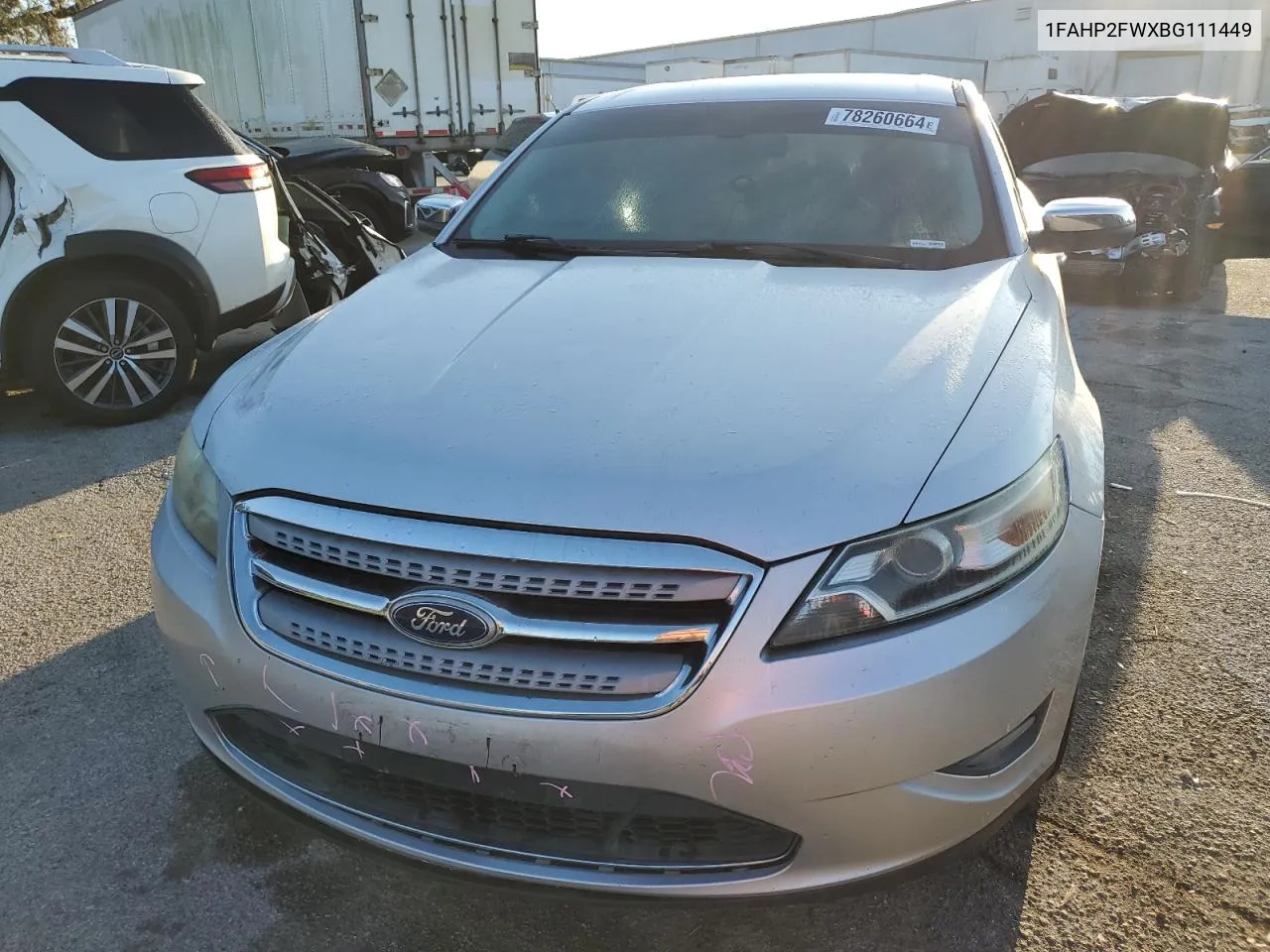 2011 Ford Taurus Limited VIN: 1FAHP2FWXBG111449 Lot: 78260664