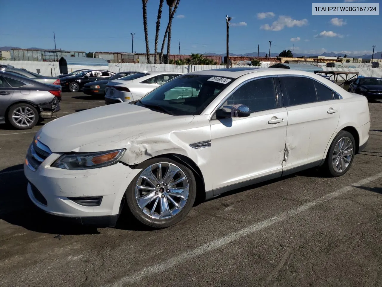 1FAHP2FW0BG167724 2011 Ford Taurus Limited