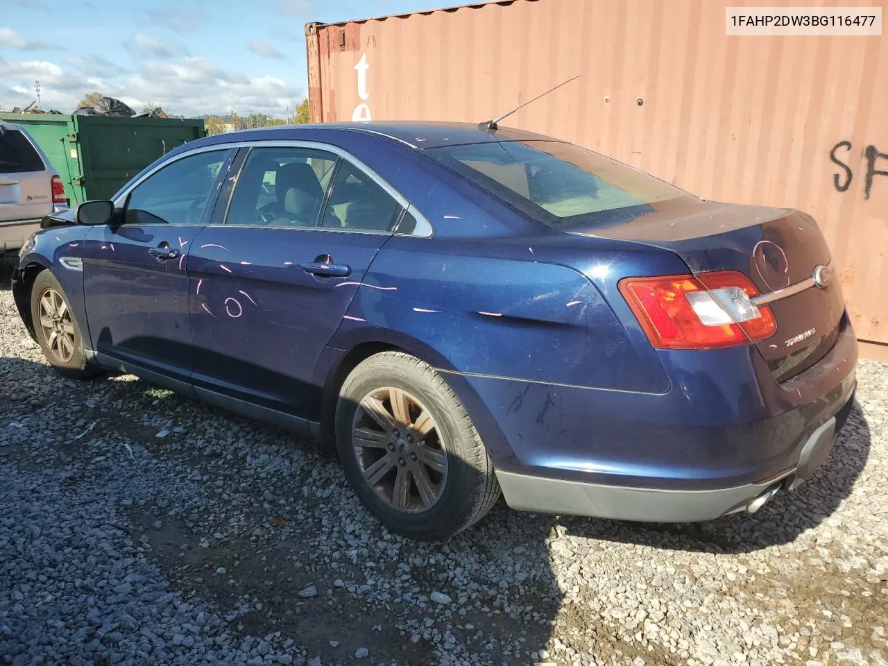 2011 Ford Taurus Se VIN: 1FAHP2DW3BG116477 Lot: 79547134