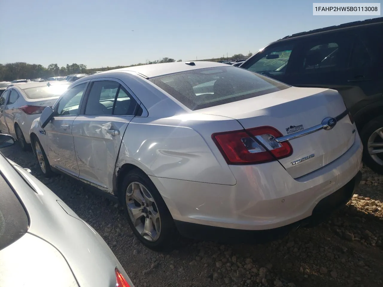 2011 Ford Taurus Sel VIN: 1FAHP2HW5BG113008 Lot: 79619404