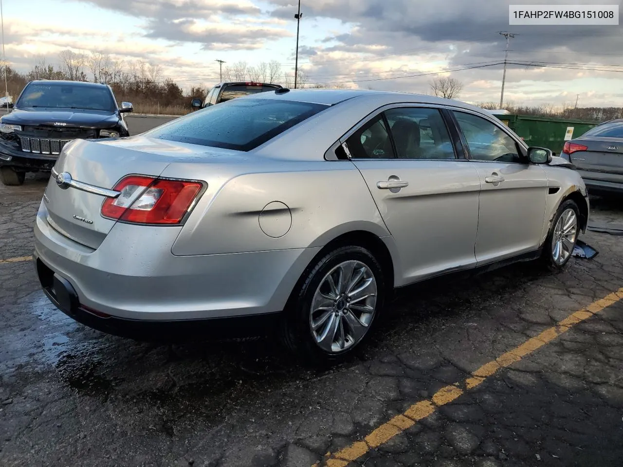 1FAHP2FW4BG151008 2011 Ford Taurus Limited