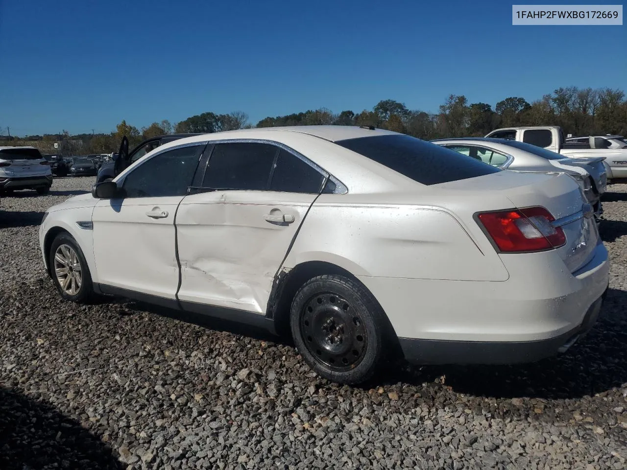 2011 Ford Taurus Limited VIN: 1FAHP2FWXBG172669 Lot: 80142334