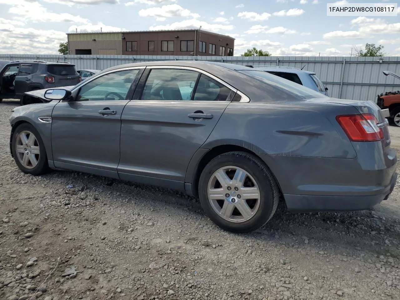 2012 Ford Taurus Se VIN: 1FAHP2DW8CG108117 Lot: 63832274