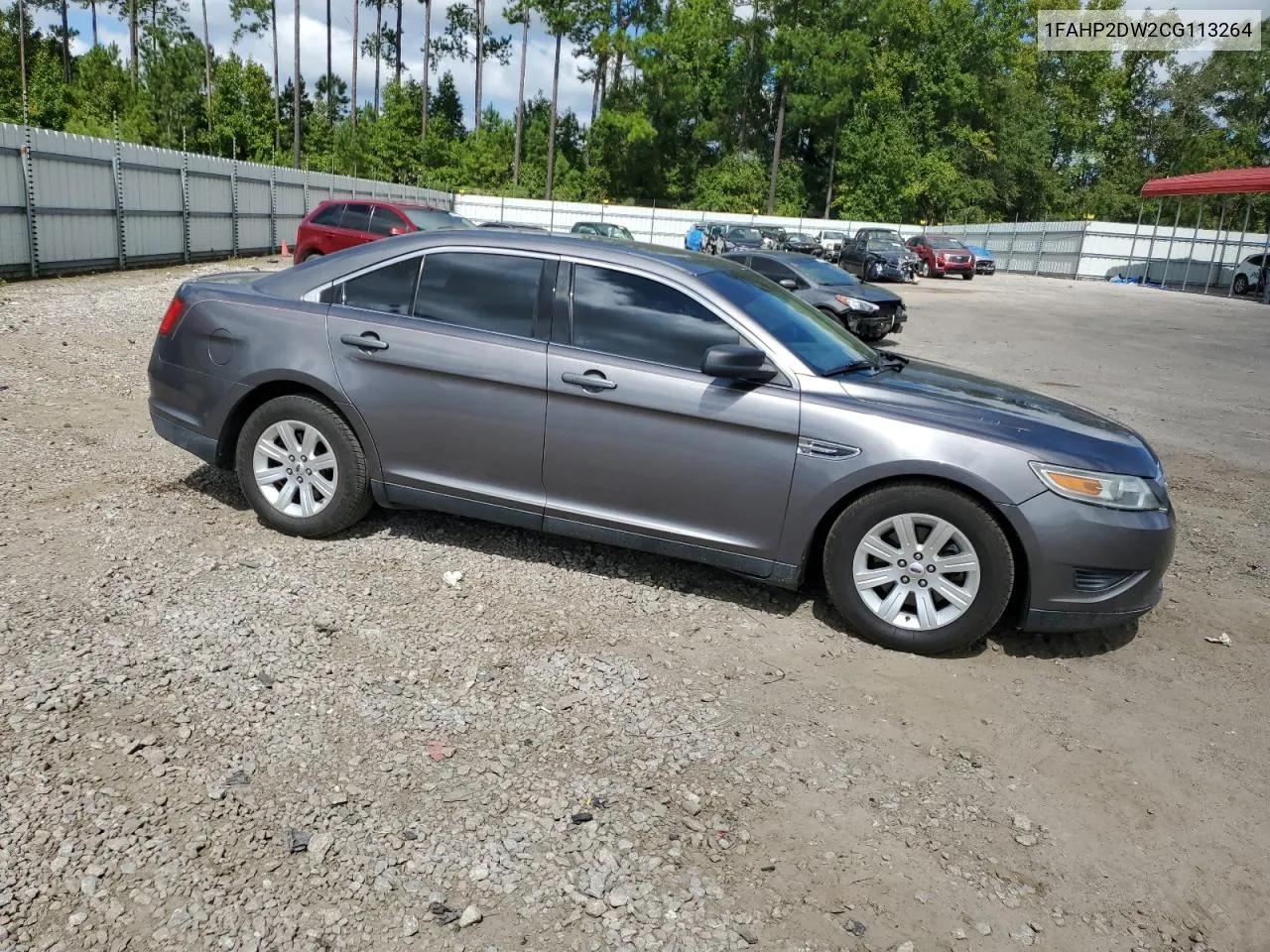 2012 Ford Taurus Se VIN: 1FAHP2DW2CG113264 Lot: 68865864