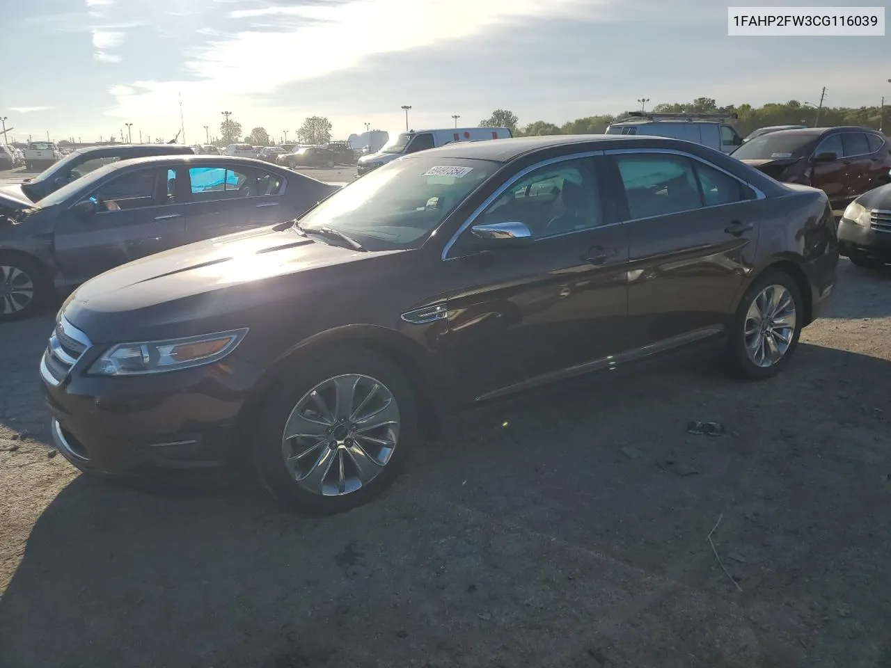 2012 Ford Taurus Limited VIN: 1FAHP2FW3CG116039 Lot: 69497354