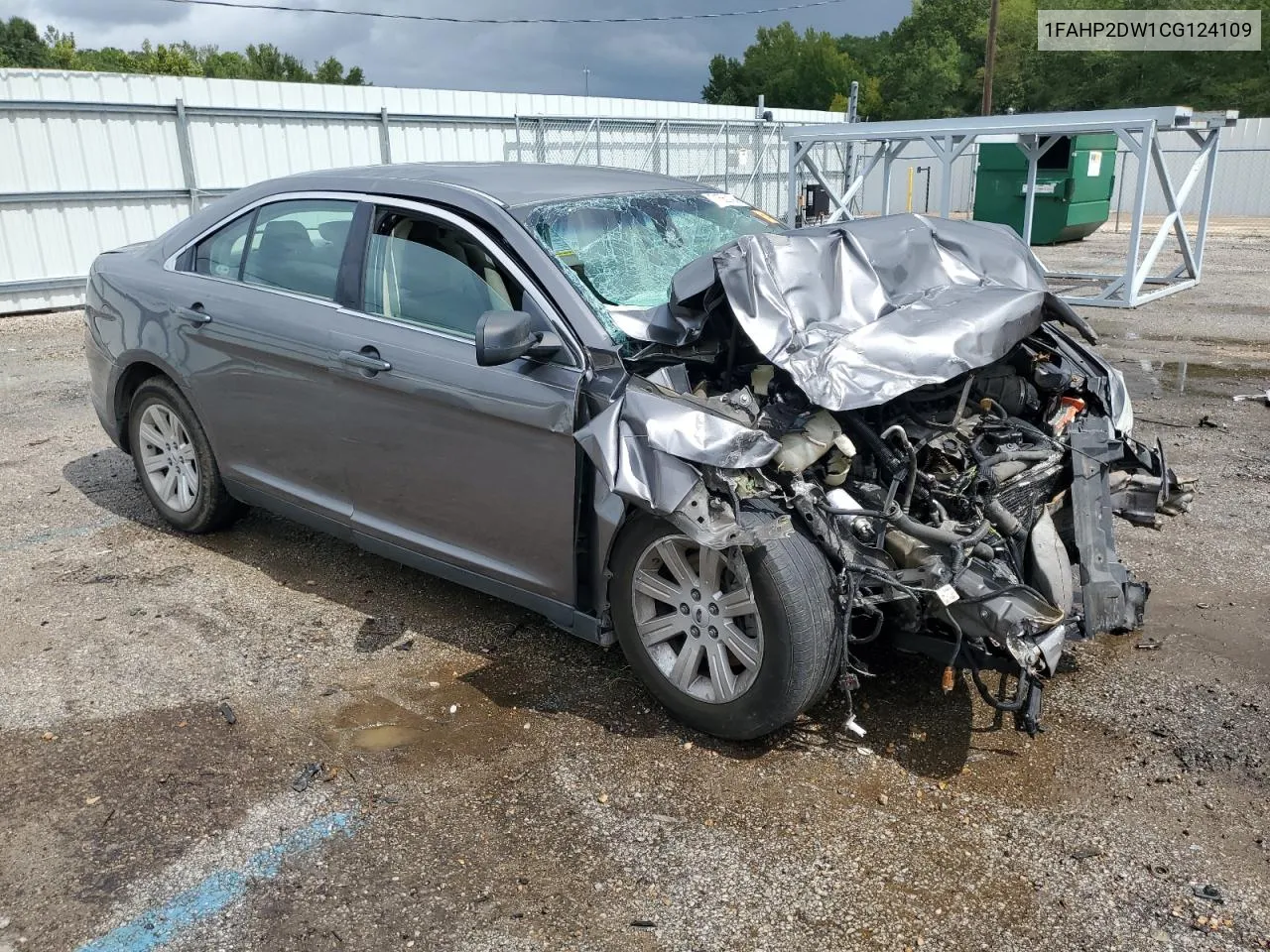 2012 Ford Taurus Se VIN: 1FAHP2DW1CG124109 Lot: 71560194