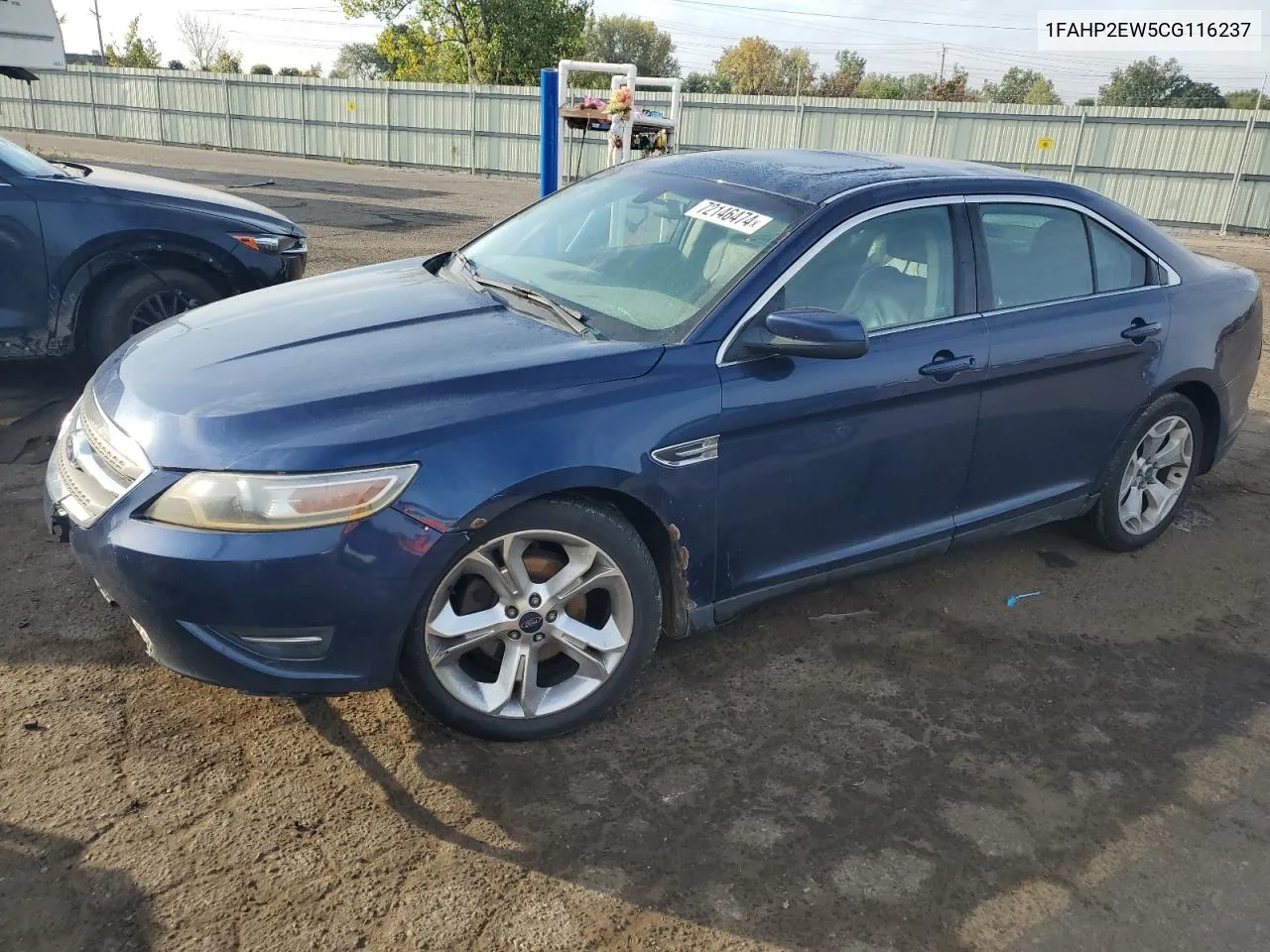 2012 Ford Taurus Sel VIN: 1FAHP2EW5CG116237 Lot: 72146474