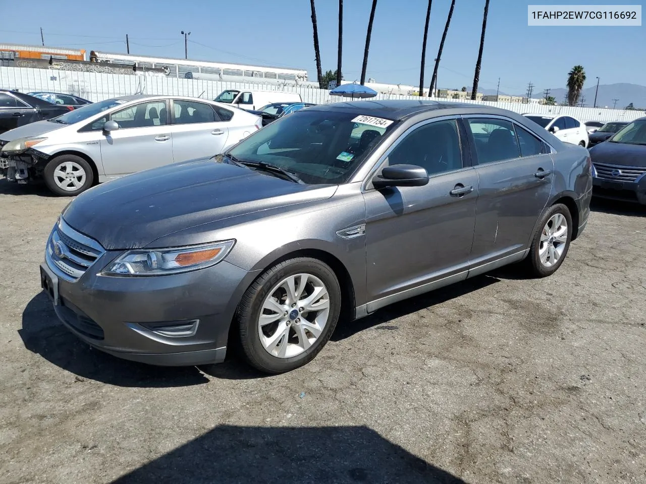 2012 Ford Taurus Sel VIN: 1FAHP2EW7CG116692 Lot: 72617154