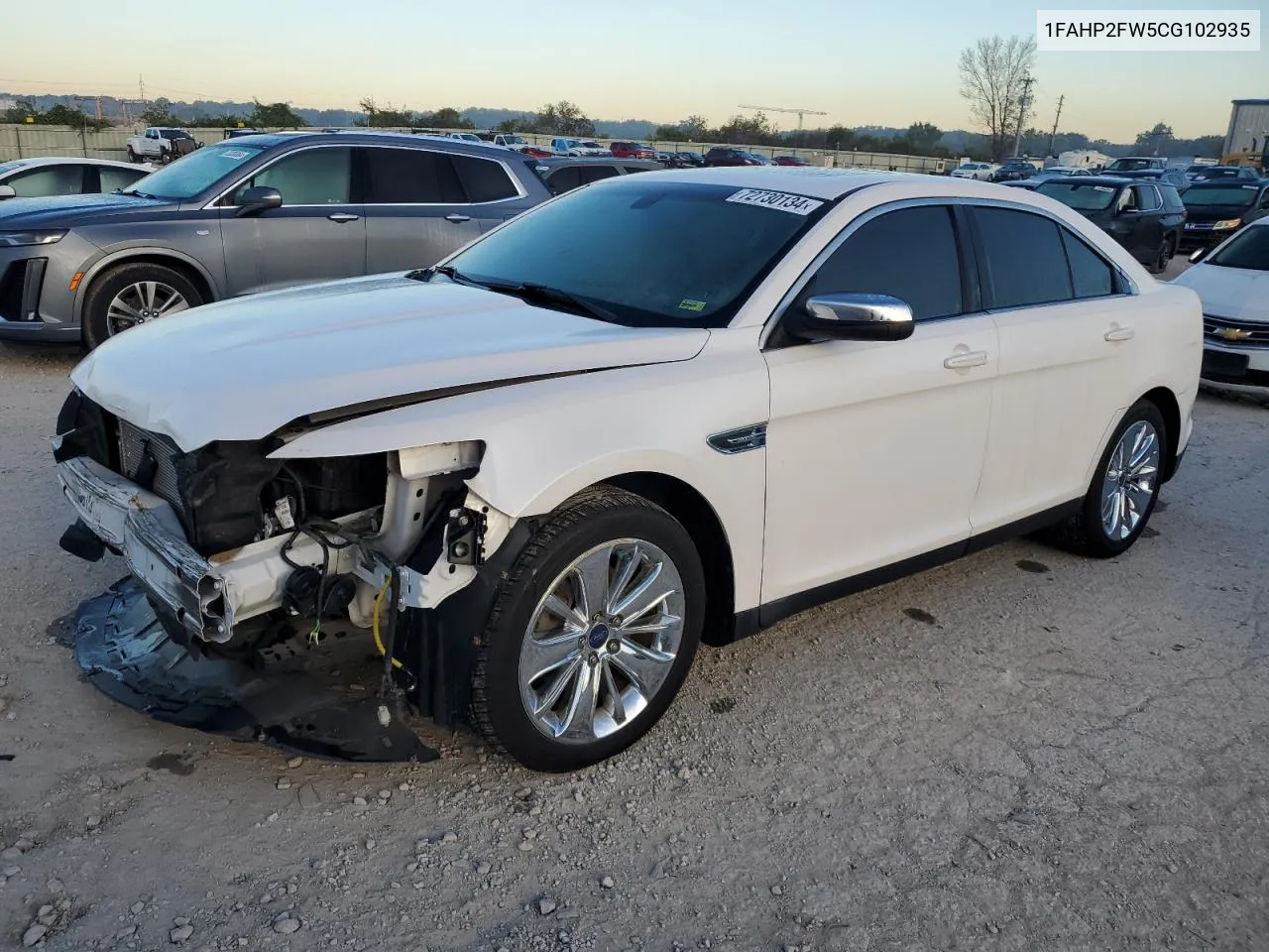 2012 Ford Taurus Limited VIN: 1FAHP2FW5CG102935 Lot: 72730134