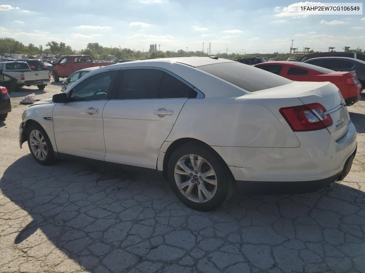 2012 Ford Taurus Sel VIN: 1FAHP2EW7CG106549 Lot: 72977874