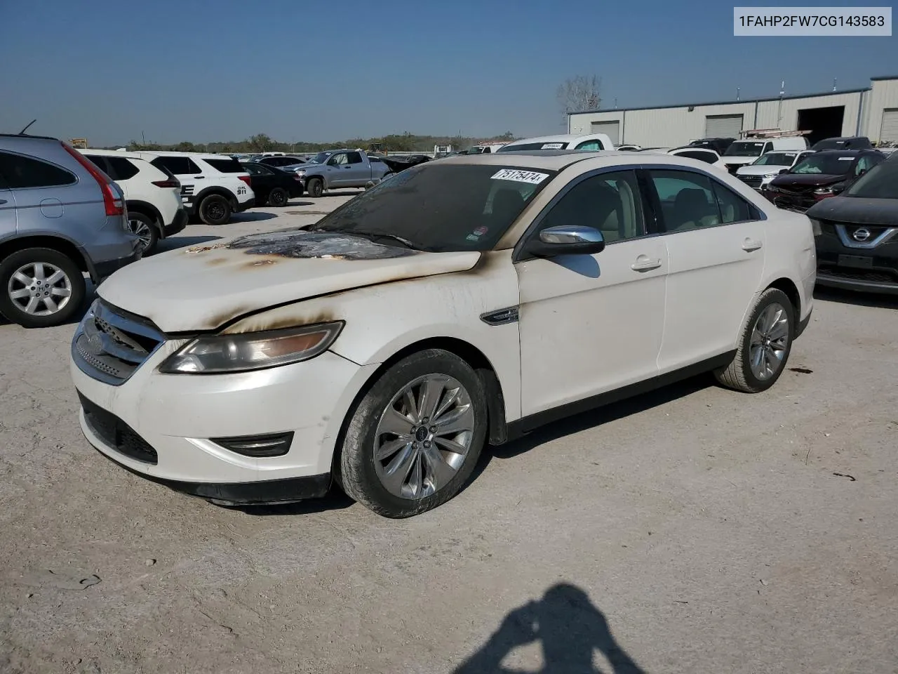 2012 Ford Taurus Limited VIN: 1FAHP2FW7CG143583 Lot: 75175474