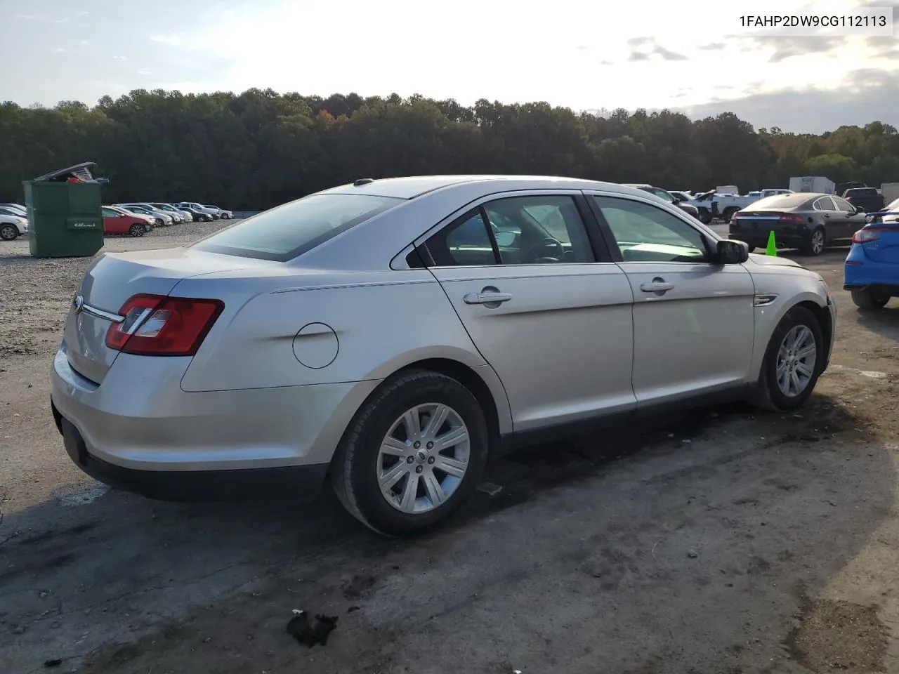 2012 Ford Taurus Se VIN: 1FAHP2DW9CG112113 Lot: 76090084