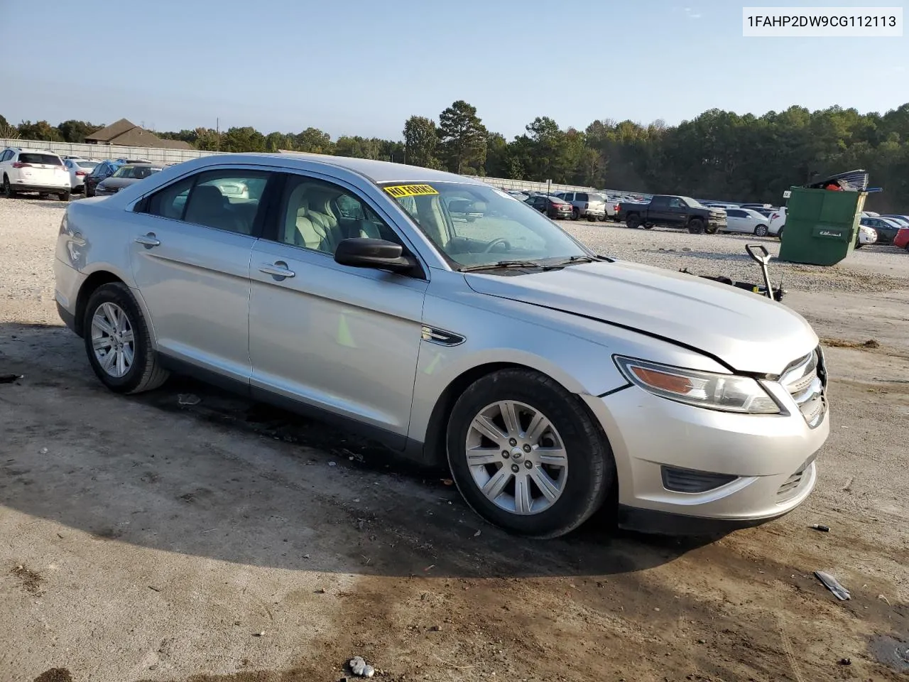 2012 Ford Taurus Se VIN: 1FAHP2DW9CG112113 Lot: 76090084