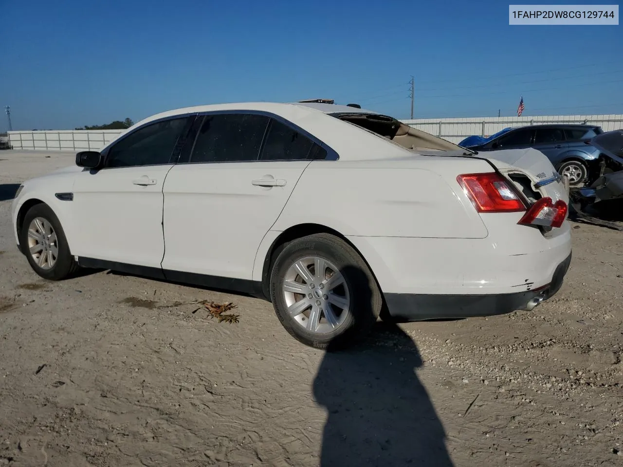 2012 Ford Taurus Se VIN: 1FAHP2DW8CG129744 Lot: 76191894