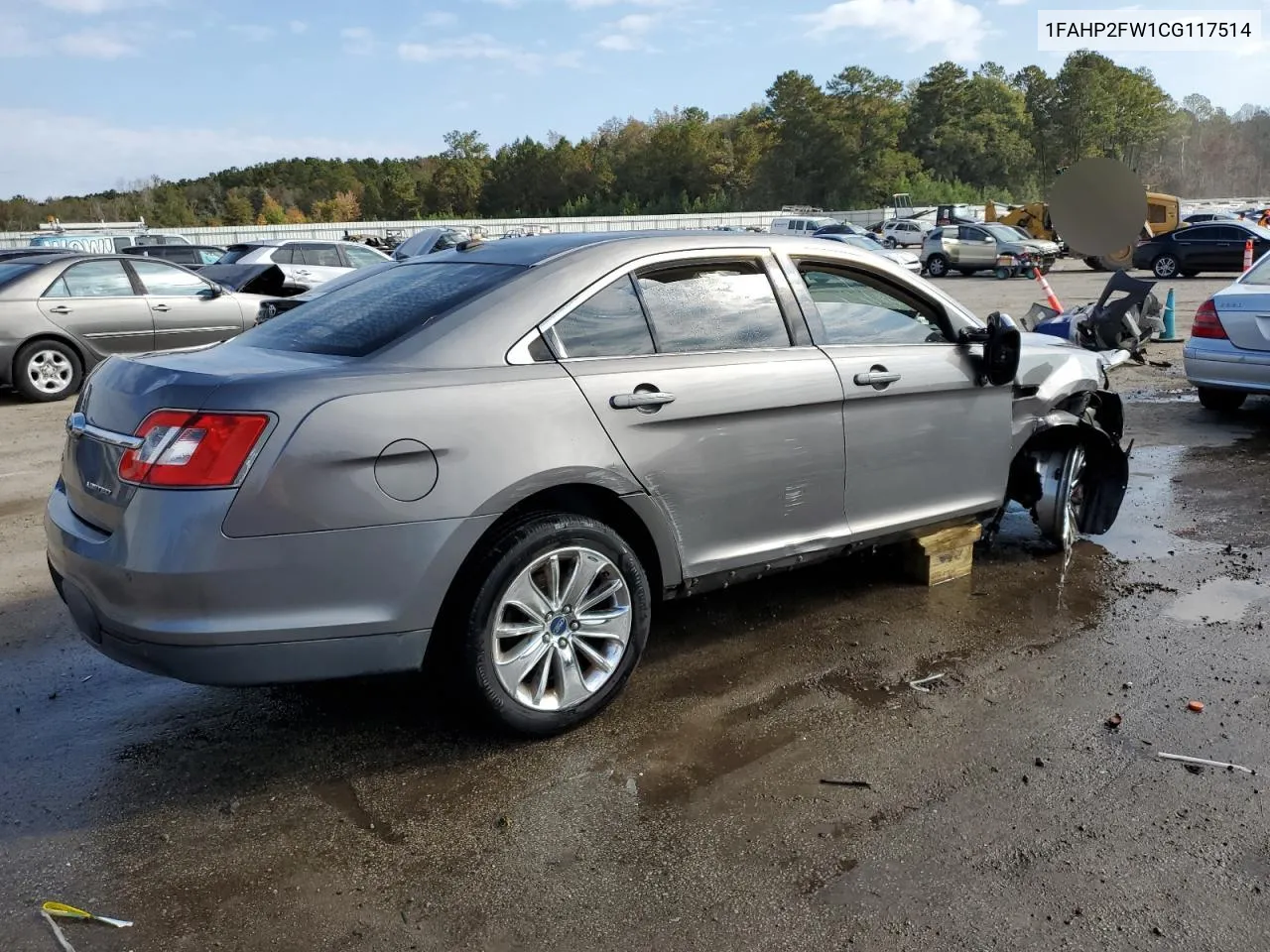 2012 Ford Taurus Limited VIN: 1FAHP2FW1CG117514 Lot: 76894684