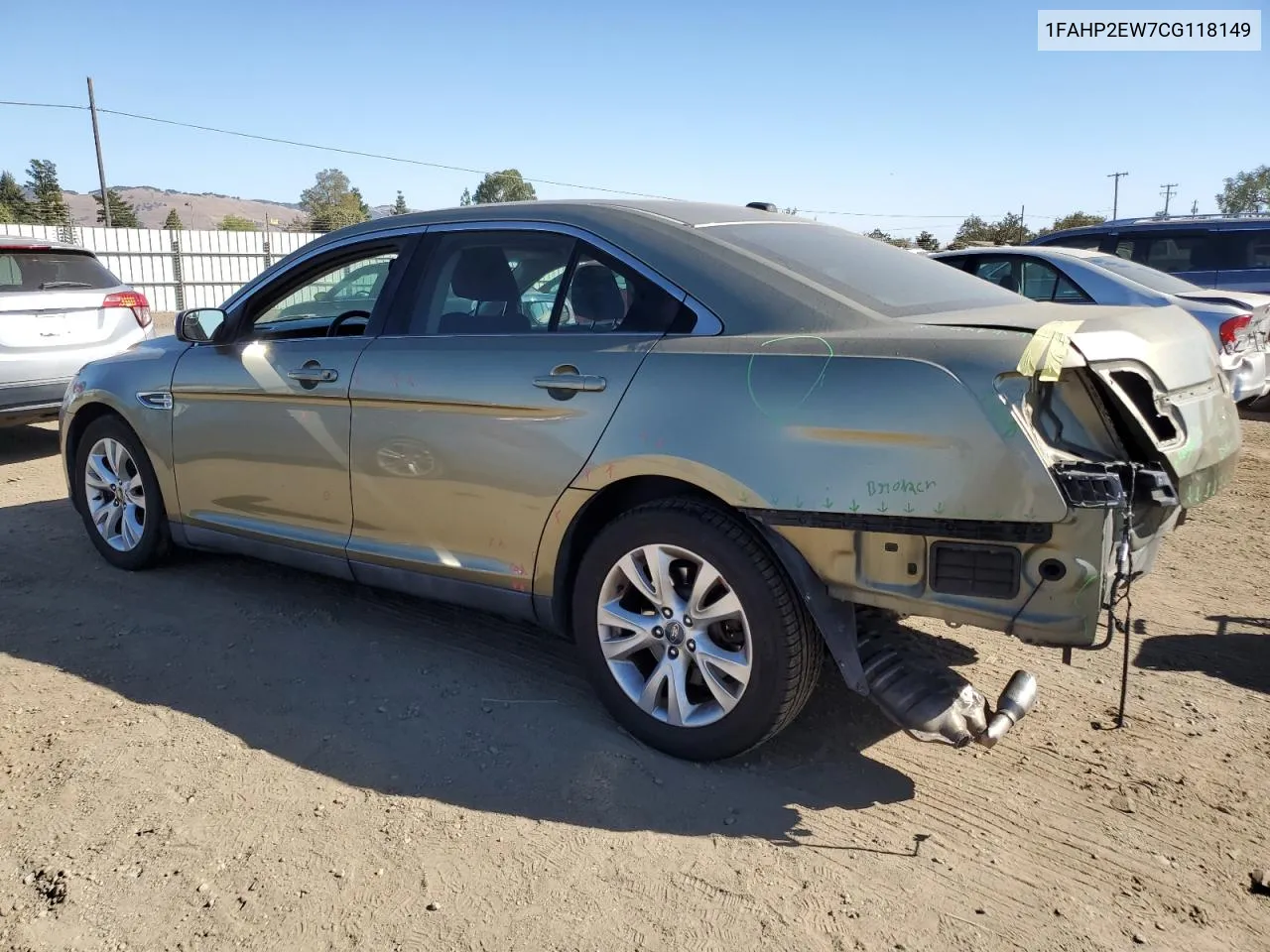 2012 Ford Taurus Sel VIN: 1FAHP2EW7CG118149 Lot: 77327344