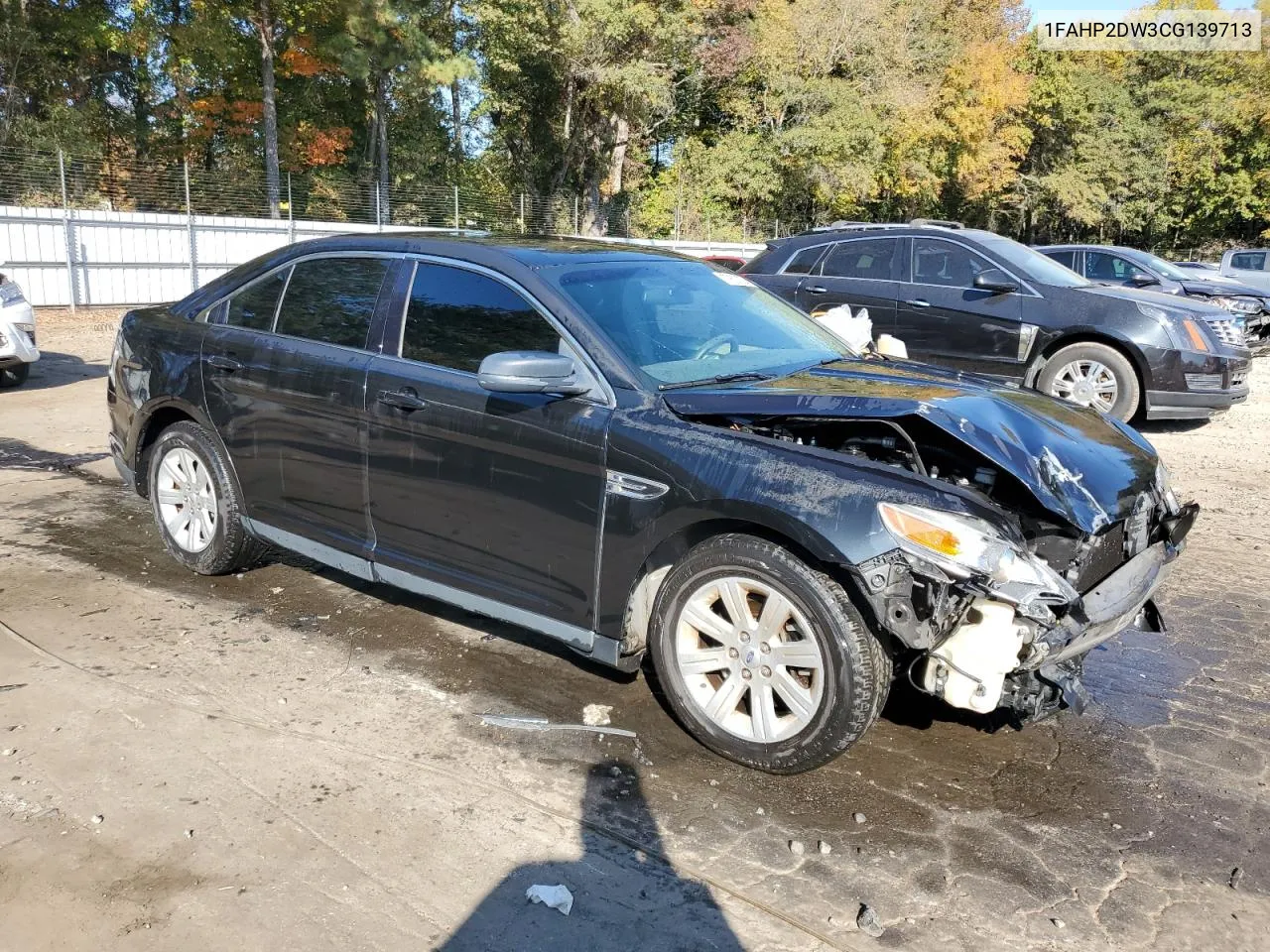 2012 Ford Taurus Se VIN: 1FAHP2DW3CG139713 Lot: 77607324