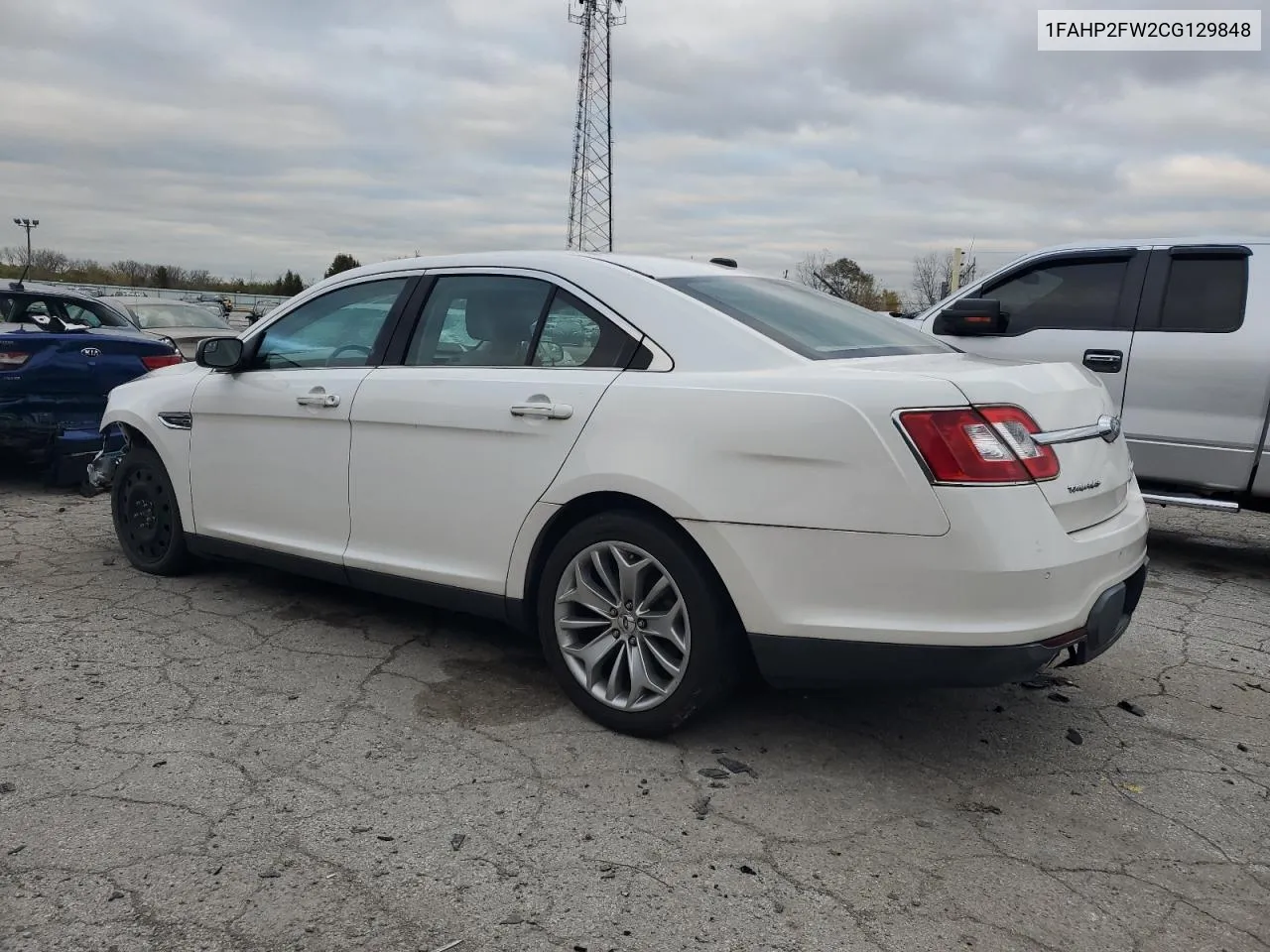 2012 Ford Taurus Limited VIN: 1FAHP2FW2CG129848 Lot: 78075774