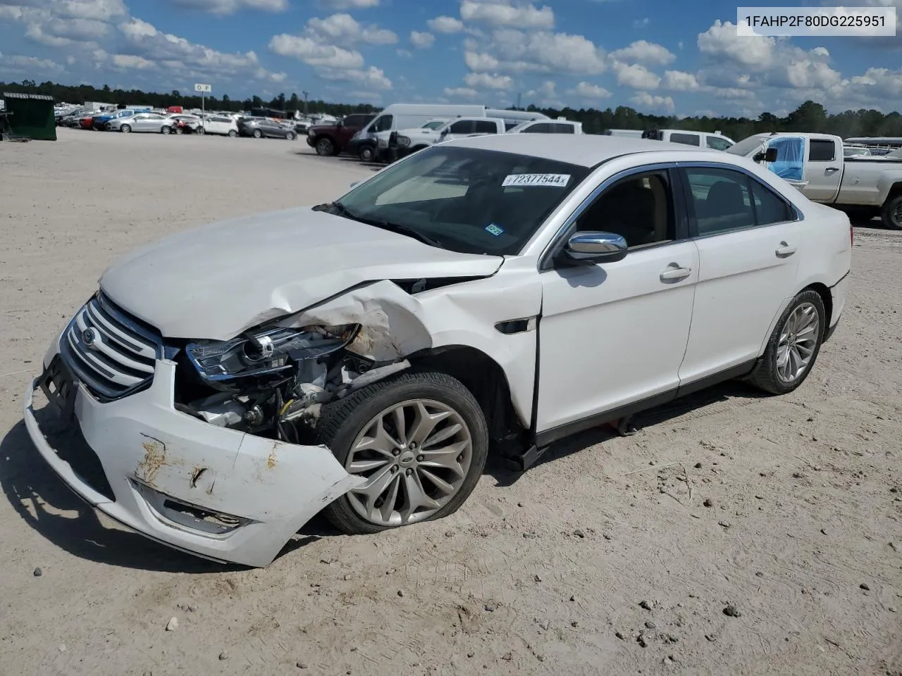 2013 Ford Taurus Limited VIN: 1FAHP2F80DG225951 Lot: 72377544