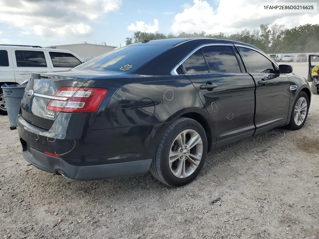 2013 Ford Taurus Sel VIN: 1FAHP2E86DG216625 Lot: 72552104