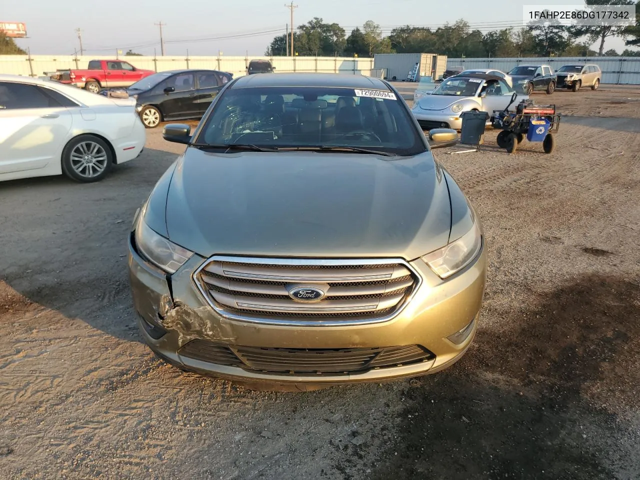 2013 Ford Taurus Sel VIN: 1FAHP2E86DG177342 Lot: 72900694